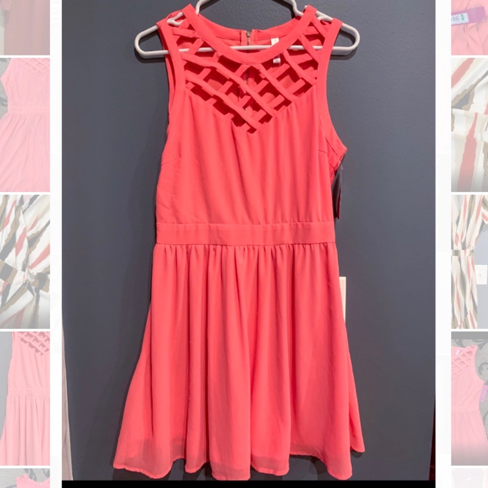 Xhilaration A line dress. Beautiful melon color!